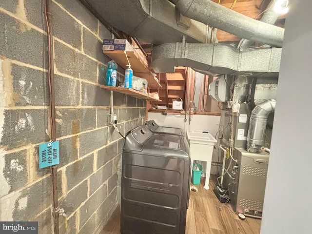 a view of storage and utility room