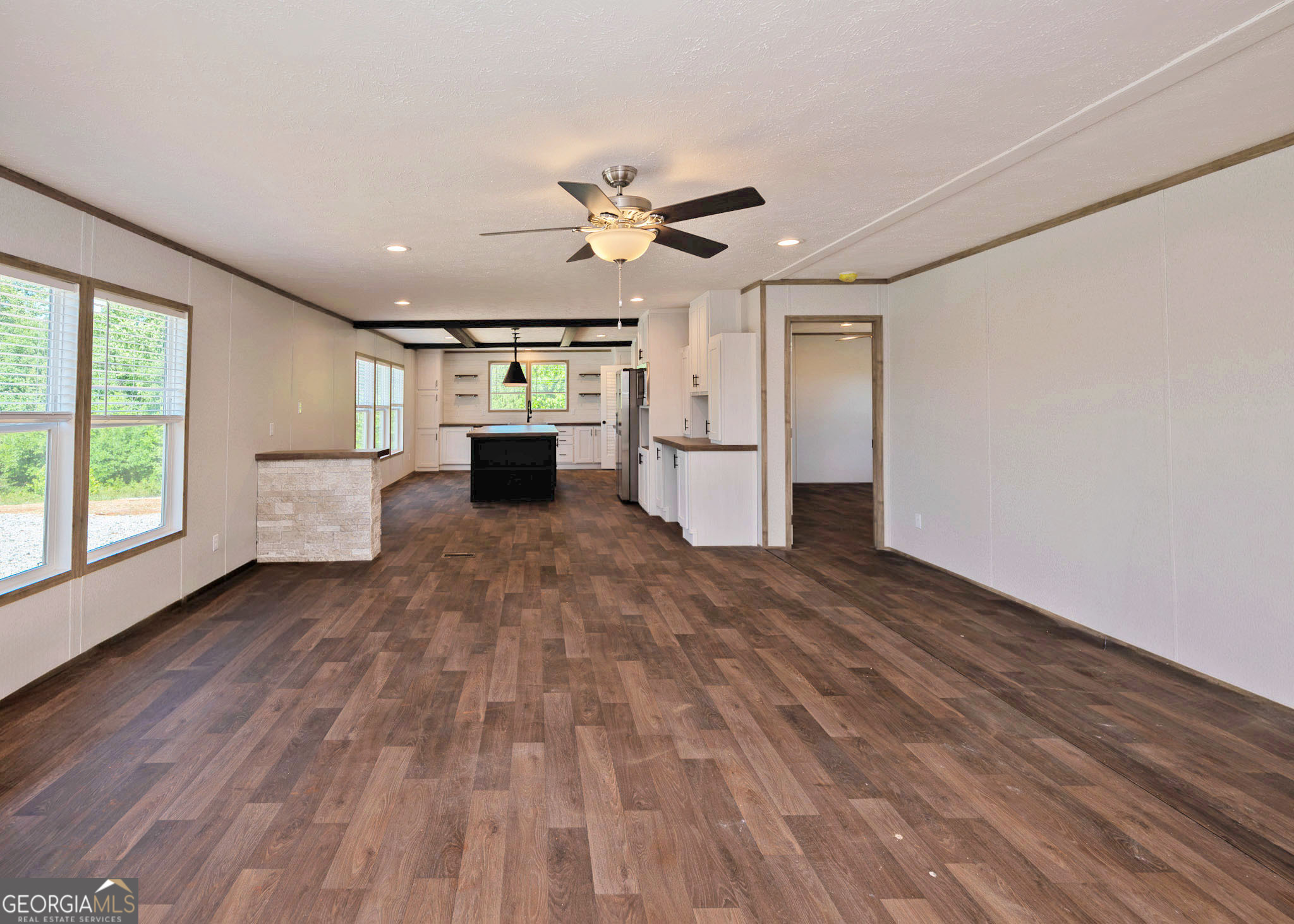413 Griffin Road Martin, GA 30557 - Photo 6 of 31 a view of a livingroom with a ceiling fan window and a ceiling fan