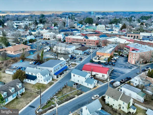 an aerial view of a city