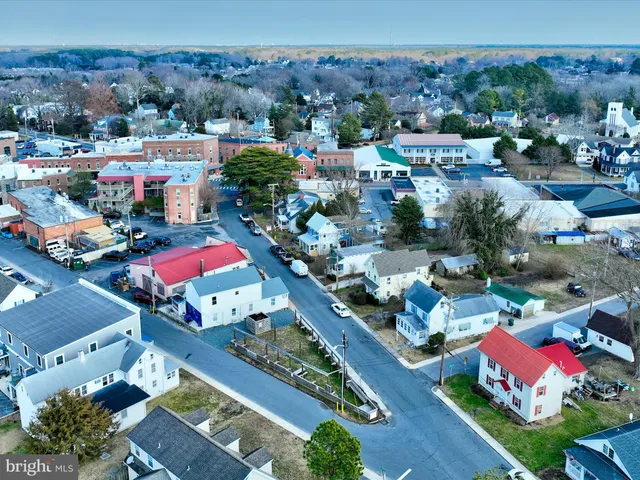 an aerial view of a city