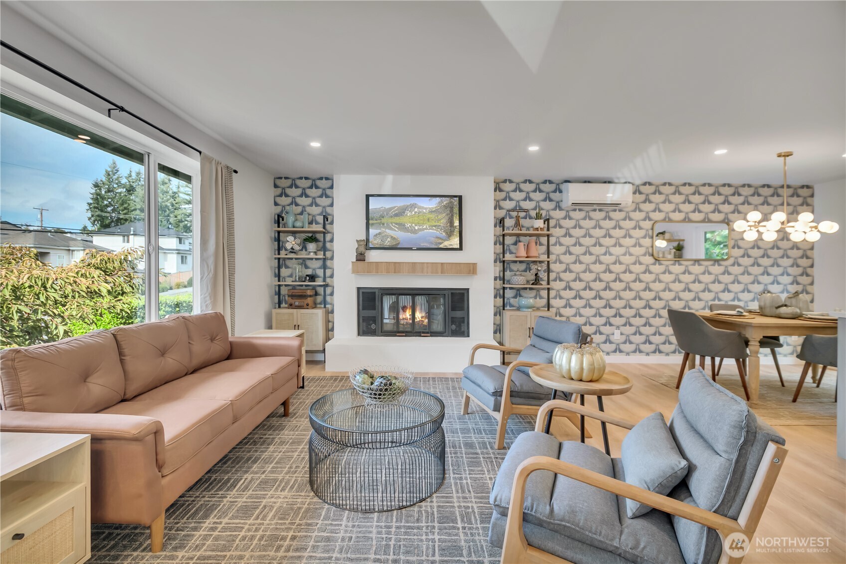 2310 Aberdeen Avenue Northeast Renton, WA 98056 - Photo 8 of 35 a living room with furniture and a fireplace