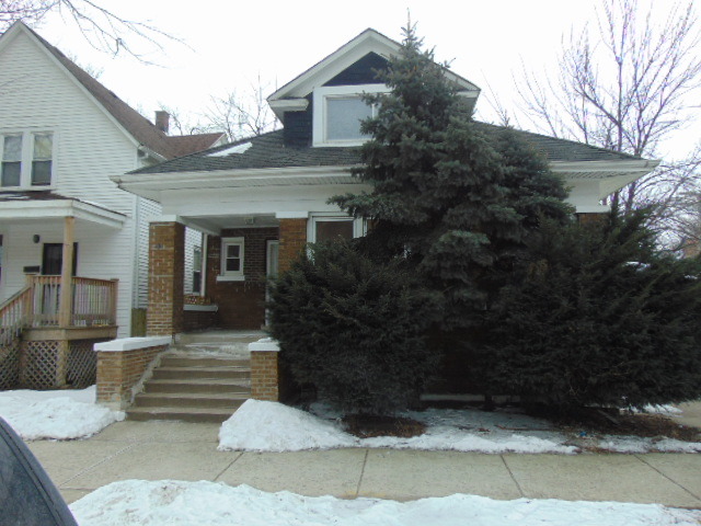 a front view of a house