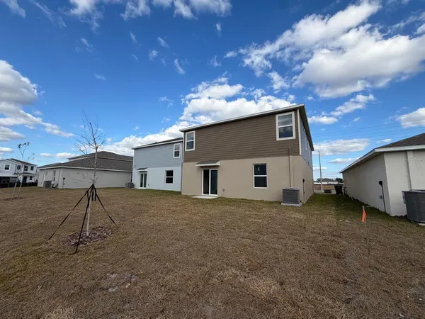 a house view with a backyard space