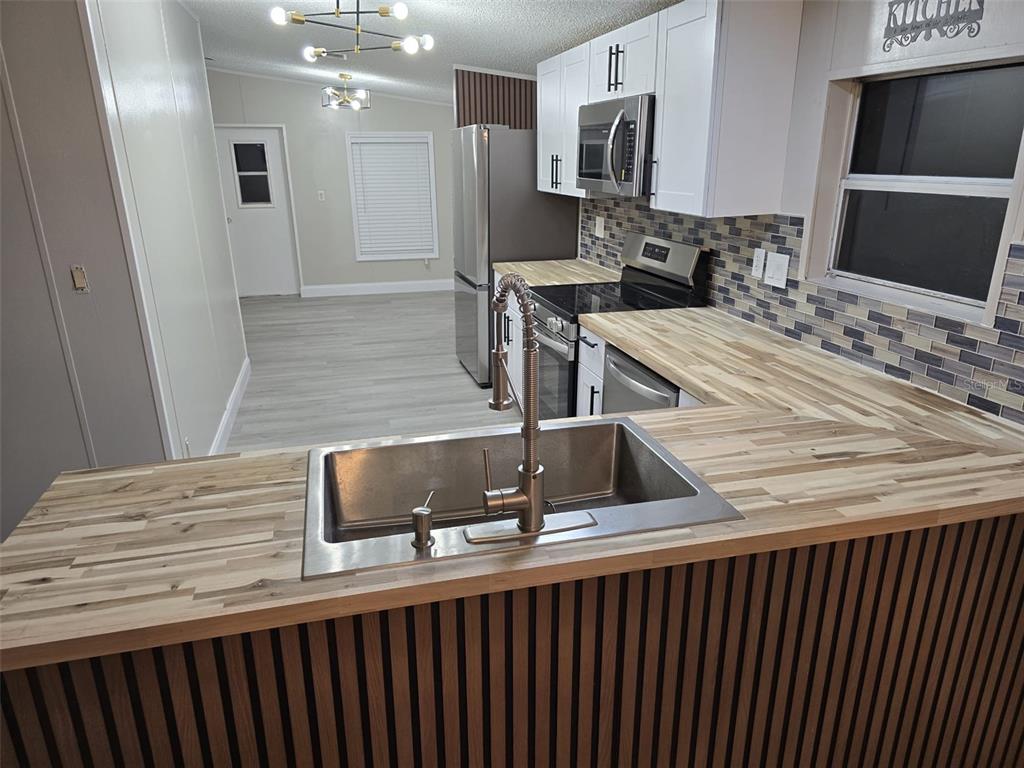 3700 West Highway 316 Reddick, FL 32686 - Photo 24 of 39 a kitchen with a sink and a refrigerator