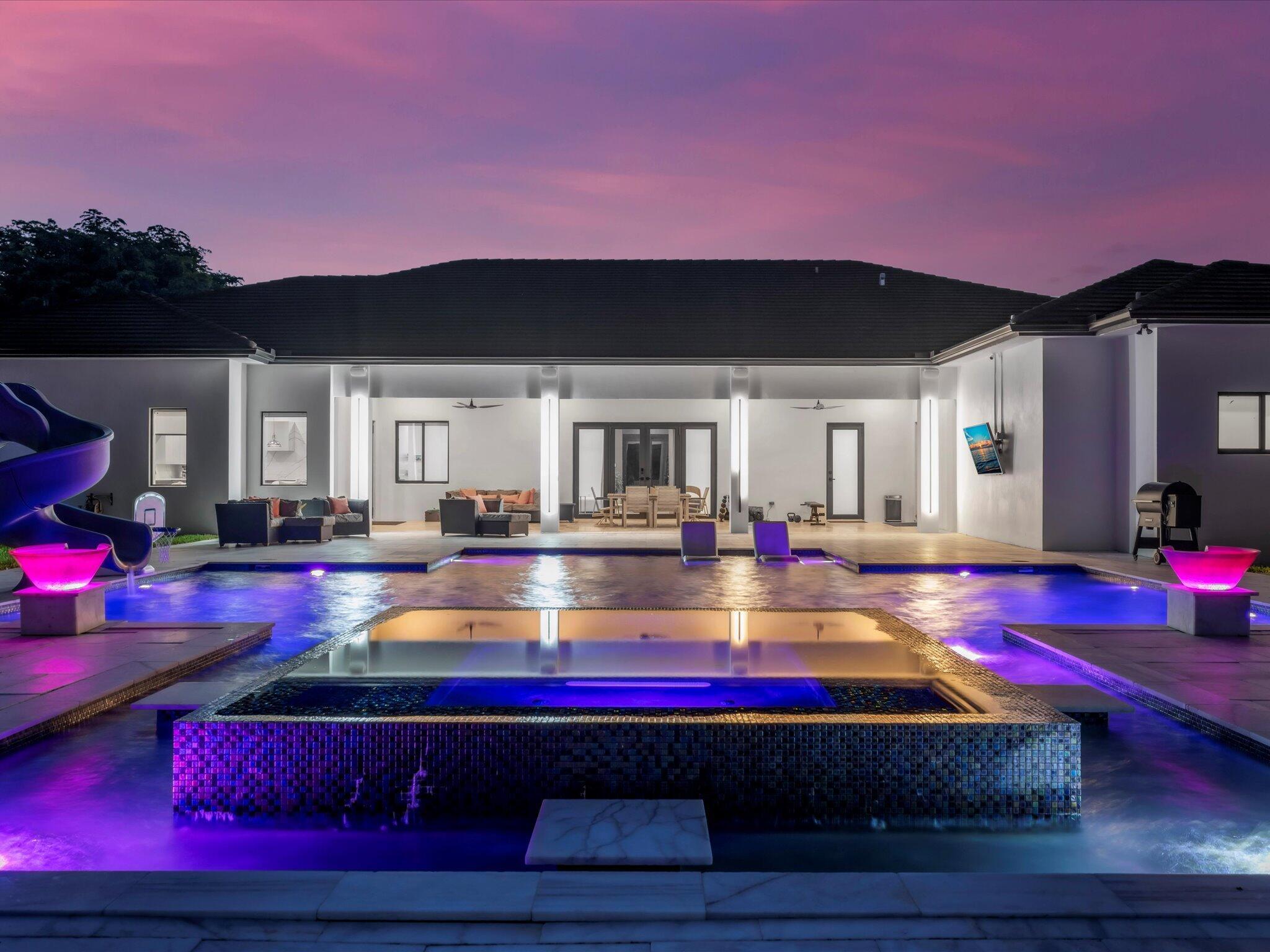 6122 Southwest 173rd Way Southwest Ranches, FL 33331 - Photo 118 of 137 Nighttime Pool