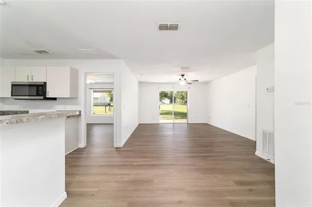 a bedroom with a bed and furniture