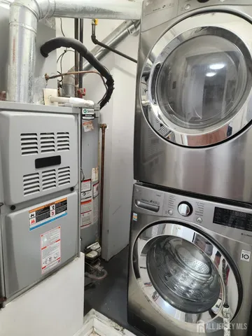 a utility room with a washer and dryer
