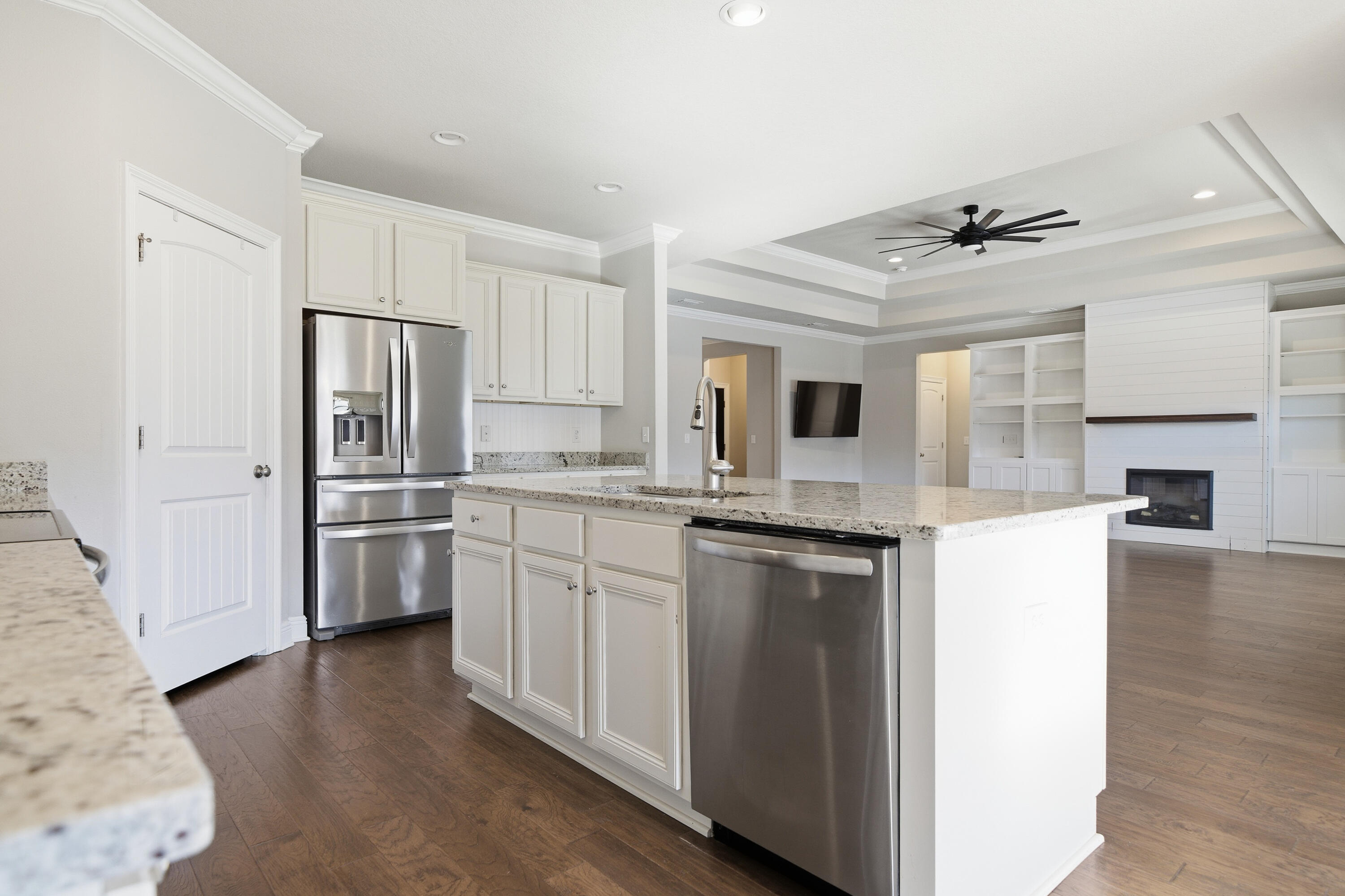 132 Wayne Trail Santa Rosa Beach, FL 32459 - Photo 12 of 43 a kitchen with stainless steel appliances a refrigerator sink and stove