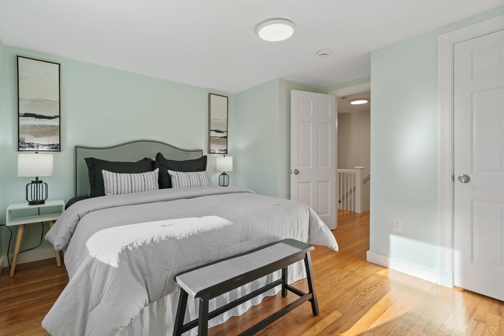 6 Puritan Lane Dedham, MA 02026 - Photo 29 of 41 a bedroom with a bed and wooden floor