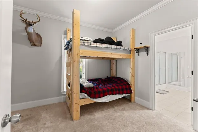 a bed room with a bed and a window