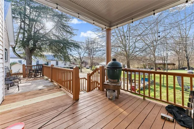 a view of a chairs on a deck
