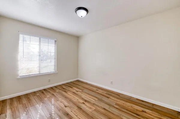 an empty room with a window