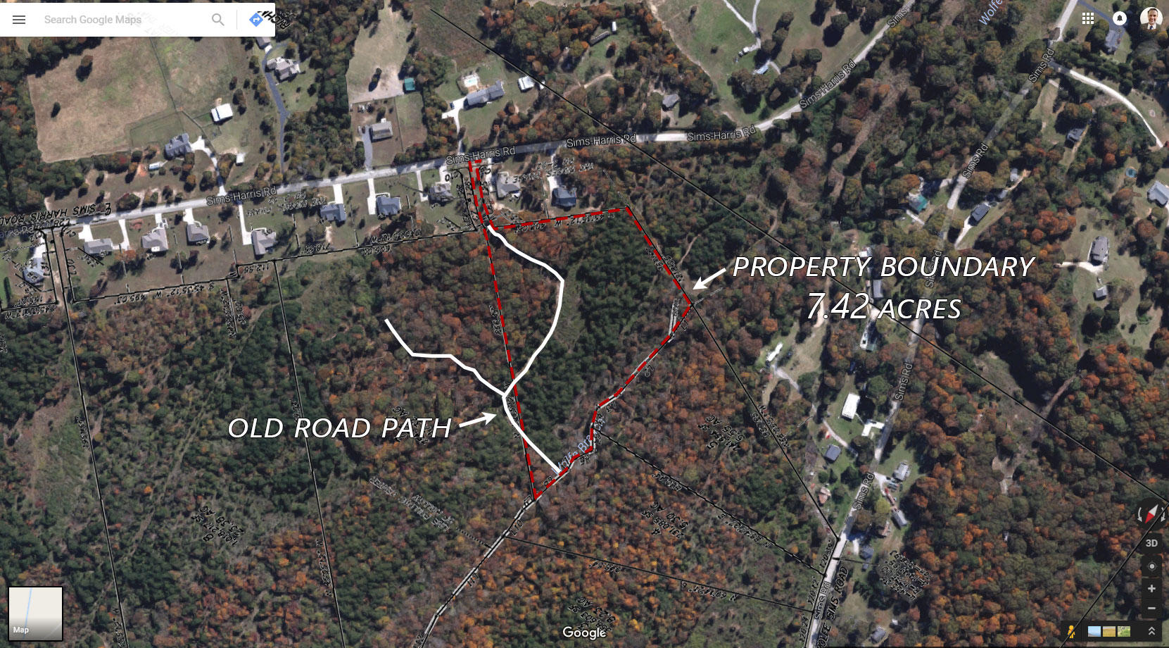 0 Sims-Harris Road, Unit LOT #6 Ooltewah, TN 37363 - Photo 4 of 7 Sims-Harris_aerial_2