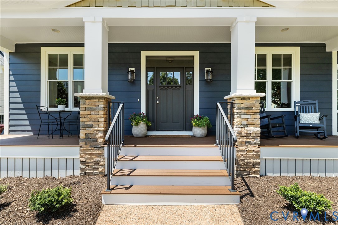 15936 Alsdell Road Midlothian, VA 23112 - Photo 3 of 45 Inviting covered front porch with stone-wrapped co