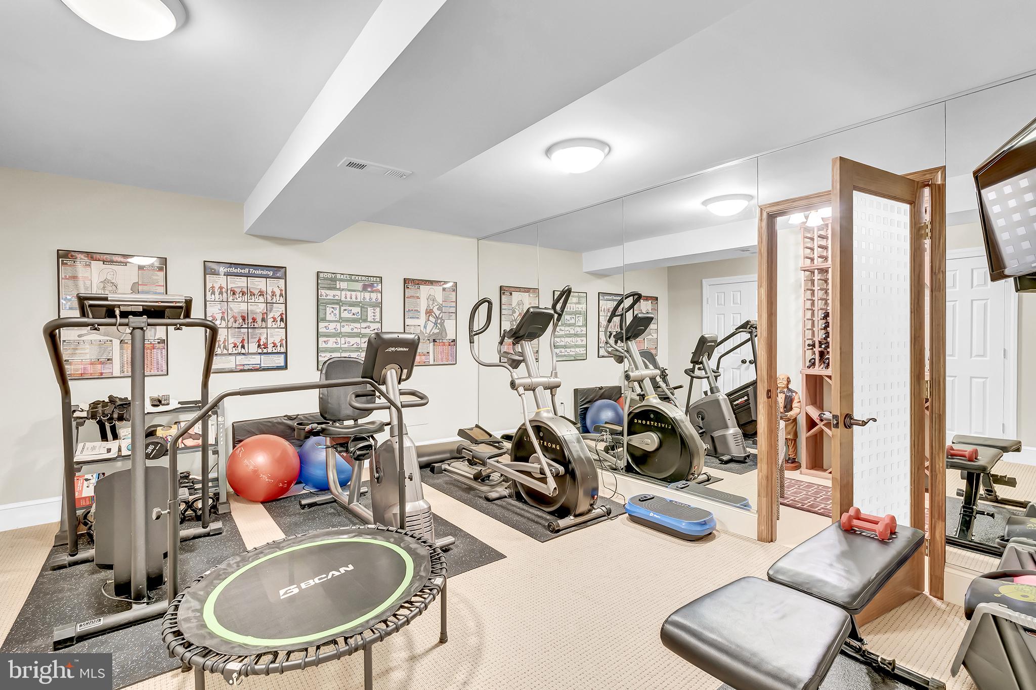 26100 Mullinix Mill Road Mount Airy, MD 21771 - Photo 52 of 99 Home gym with modern fitness equipment.