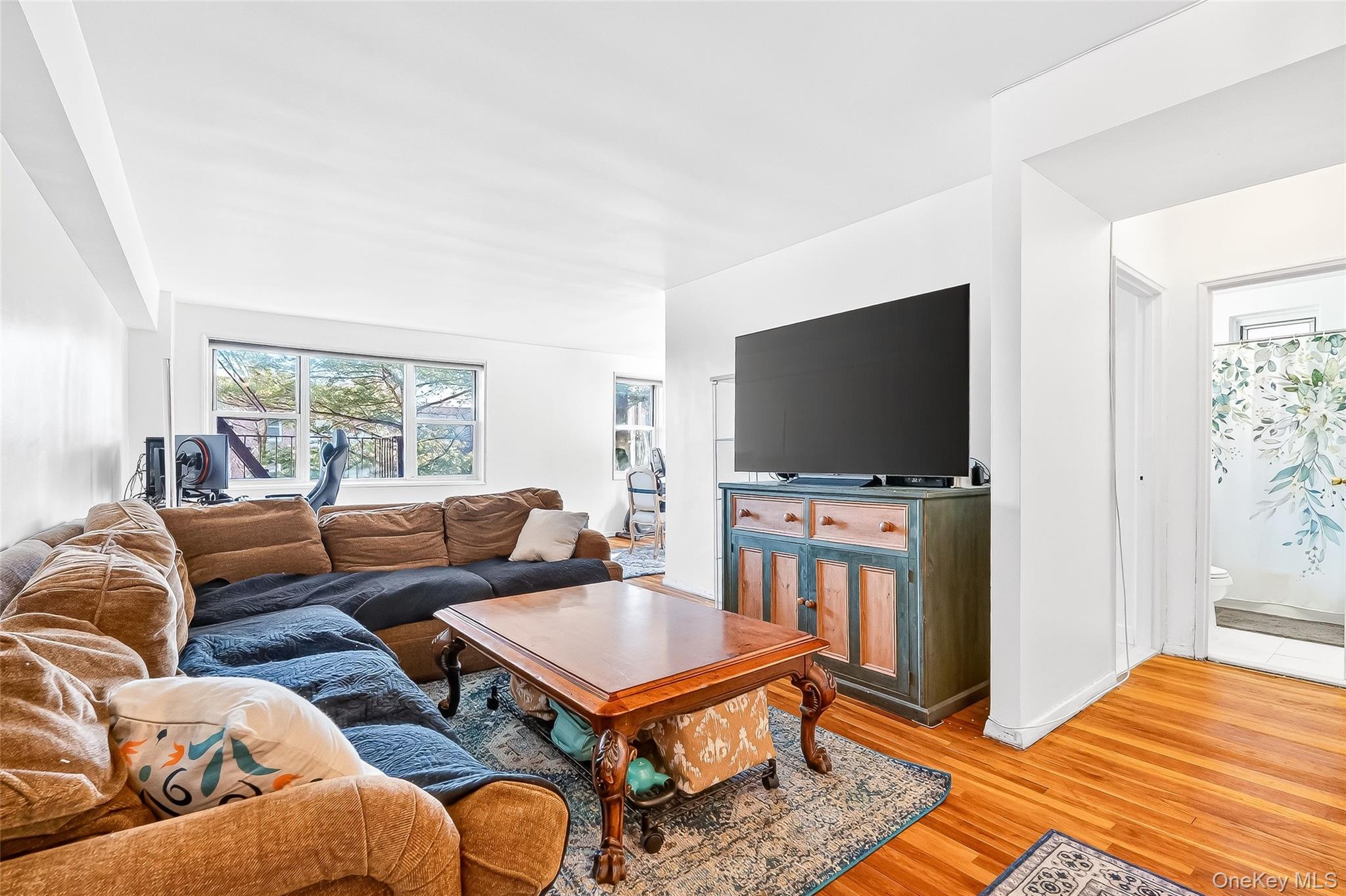 609 Palmer Road, Unit 5L Yonkers, NY 10701 - Photo 12 of 33 a living room with furniture and a flat screen tv
