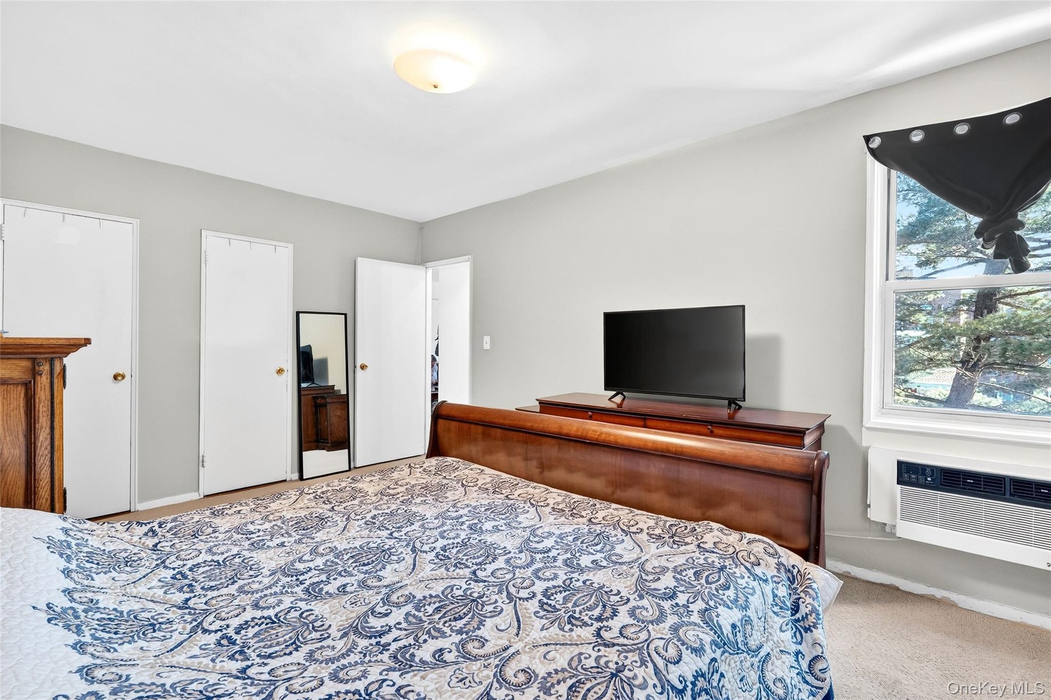 609 Palmer Road, Unit 5L Yonkers, NY 10701 - Photo 25 of 33 a bedroom with a bed and a flat screen tv