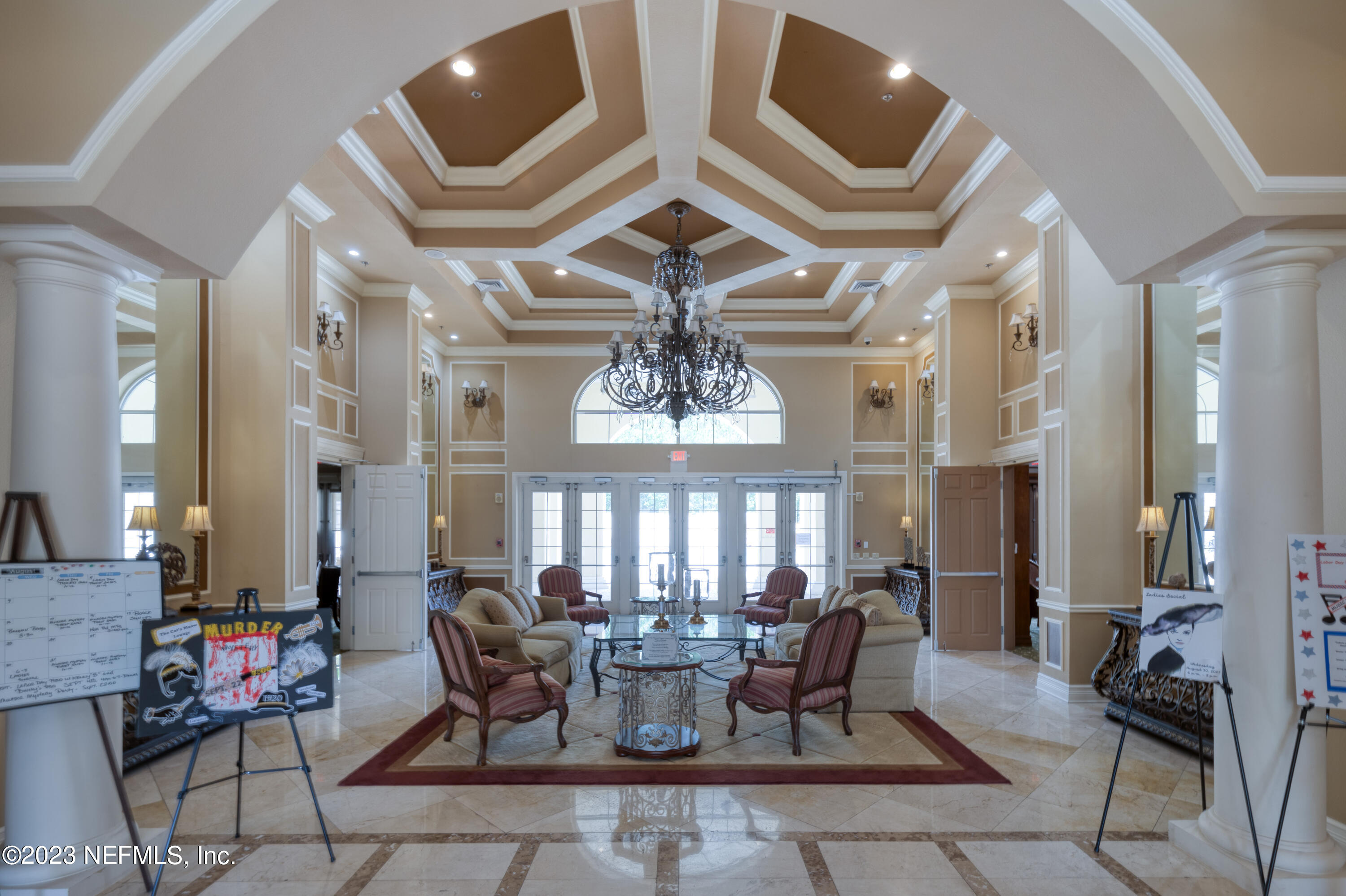 1516 Valhalla Way St. Augustine, FL 32092 - Photo 41 of 46 a view of a dining room with furniture and a chandelier