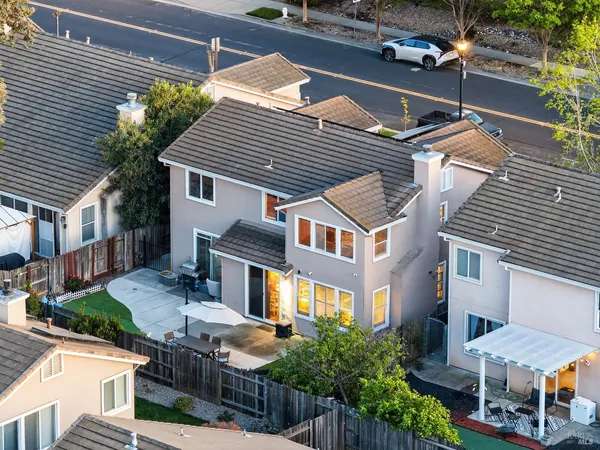 a city view with houses