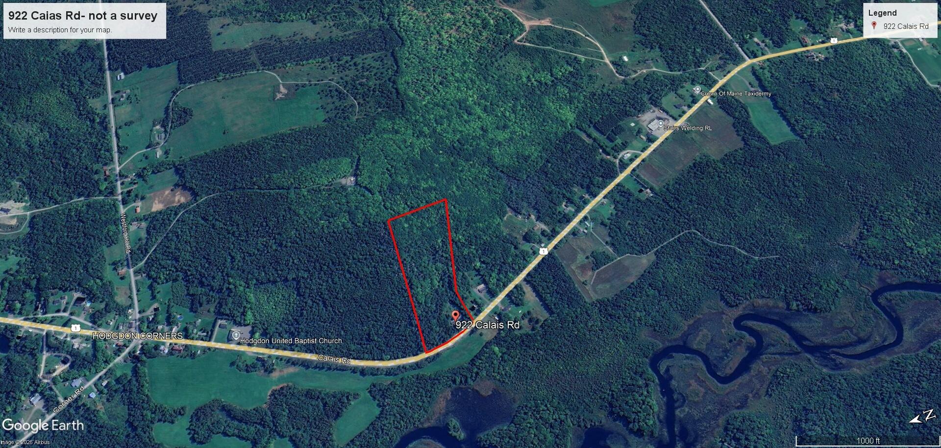 922 Calais Road Hodgdon, ME 04730 - Photo 13 of 13 aerial