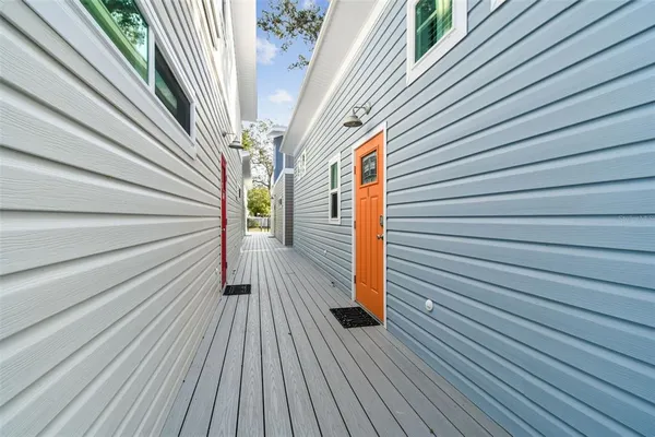 a view of outdoor space and deck