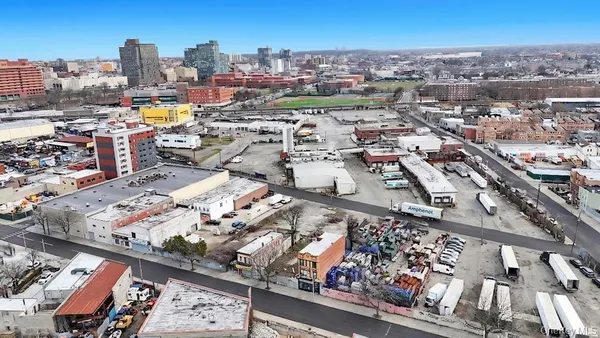 an aerial view of a city