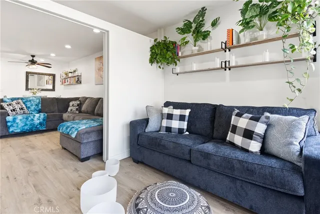 a living room with furniture and a couch