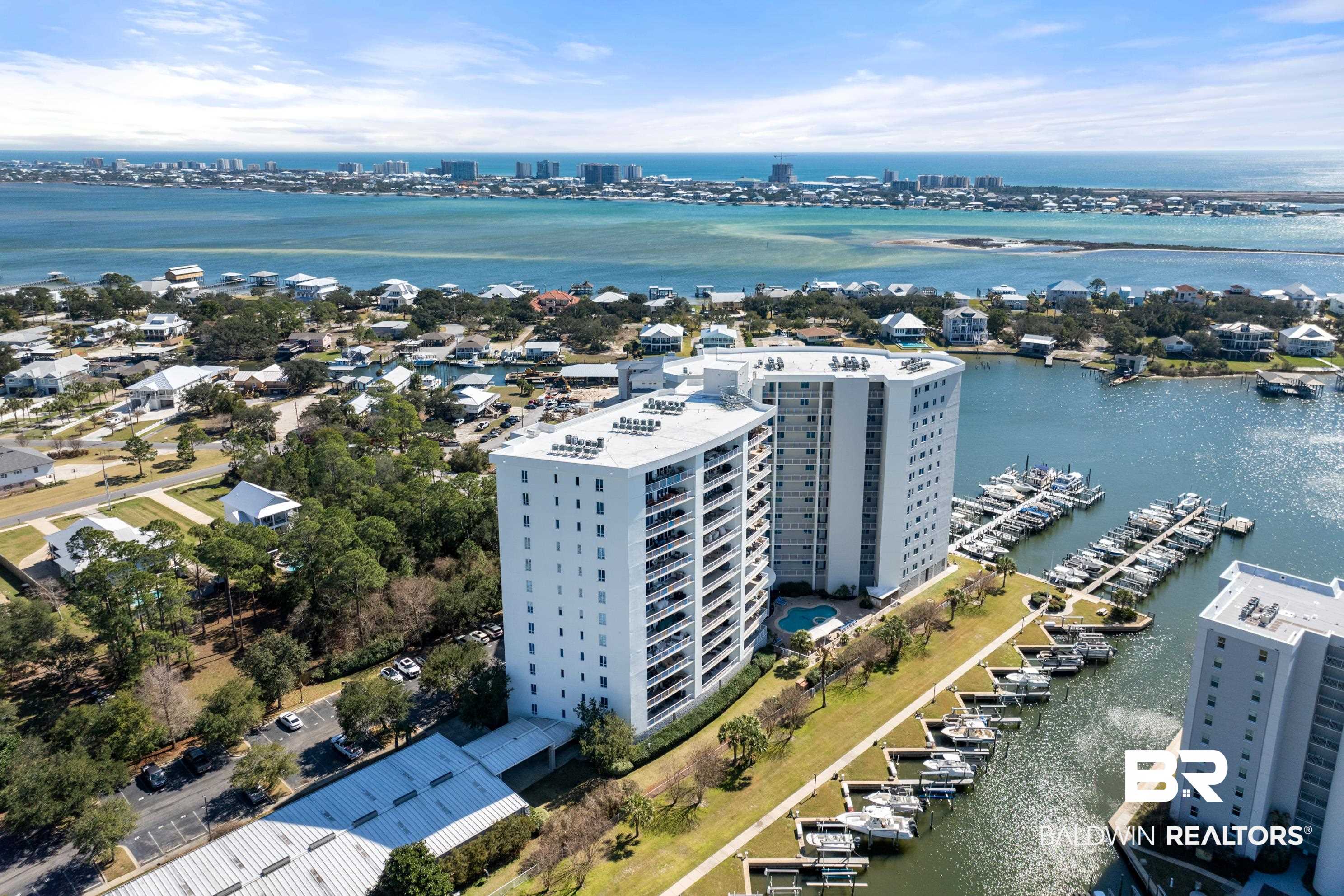 28250 Canal Road, Unit 101 Orange Beach, AL 36561 - Photo 2 of 34 Bird's eye view featuring a water view and a city view