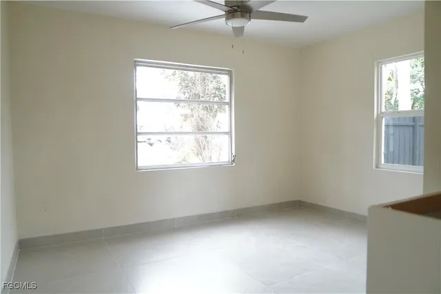 an empty room with a window