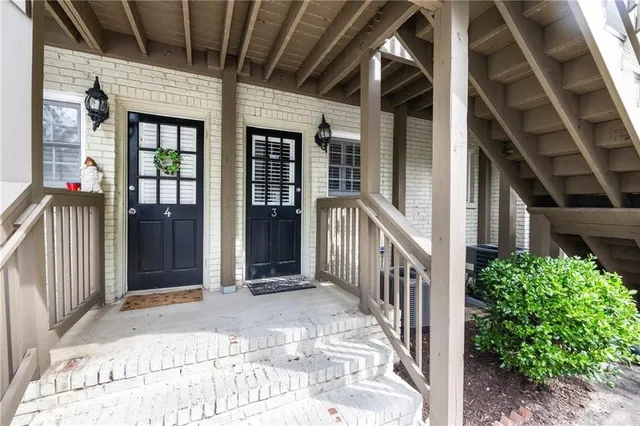 a view of front door of house