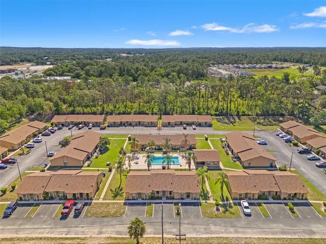 an aerial view of a city