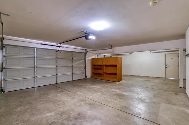 a view of an empty garage