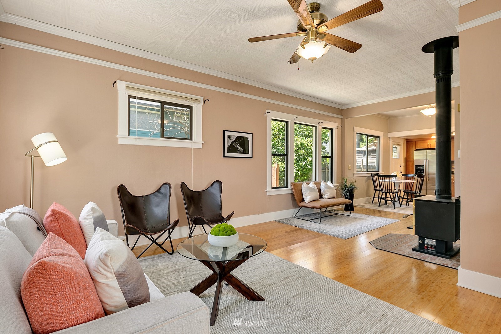 738 North 87th Street Seattle, WA 98103 - Photo 4 of 16 a living room with furniture and wooden floor