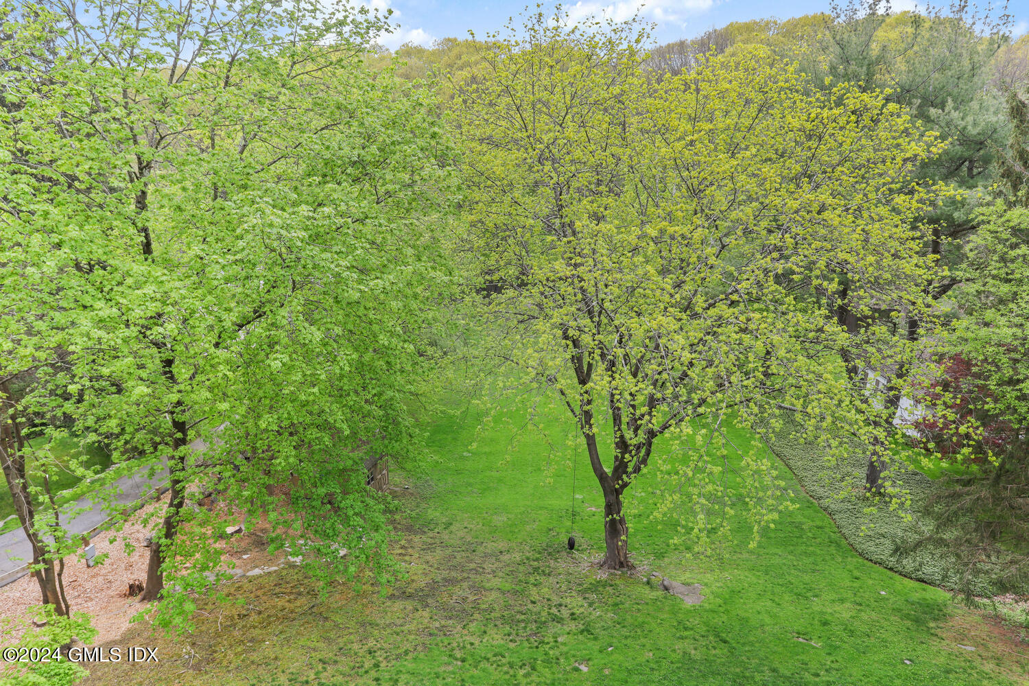 44 Riversville Road, Unit UPSTAIRS Greenwich, CT 06831 - Photo 11 of 24 a view of a yard with an trees