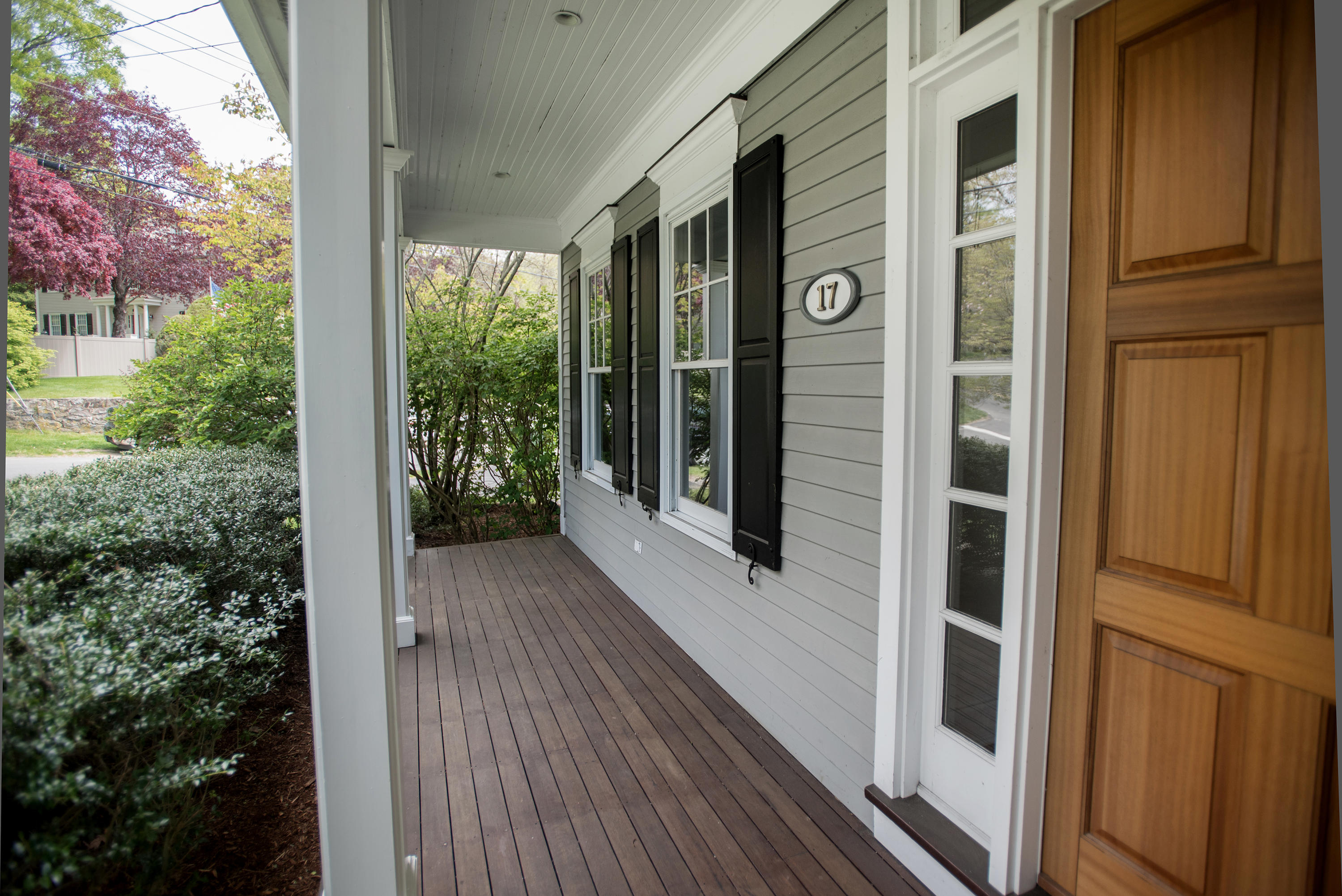 17 Brushy Ridge Road New Canaan, CT 06840 - Photo 3 of 35 a view of a balcony with wooden floor