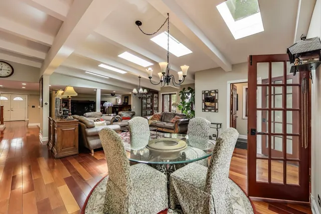 a view of a livingroom with furniture and window