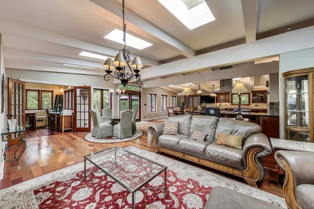 a bathroom with a sink vanity and a mirror