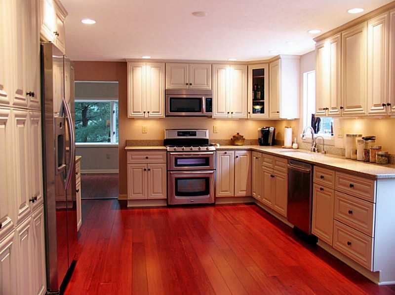Kitchen. Enormous Eat-in-Kitchen gutted down to the studs.  New walls, ceilings, Bamboo floors, electric, everything.