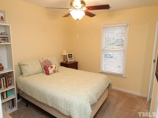 3512 Old Post Road Raleigh, NC 27612 - Photo 18 of 25 Ceiling fan, great lighting and door closet complete this room. Newly re-carpeted with Stainmaster carpet. Bedroom