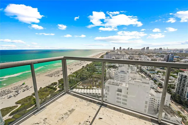 a view of a city from a balcony