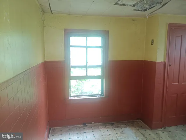 a bathroom with a window