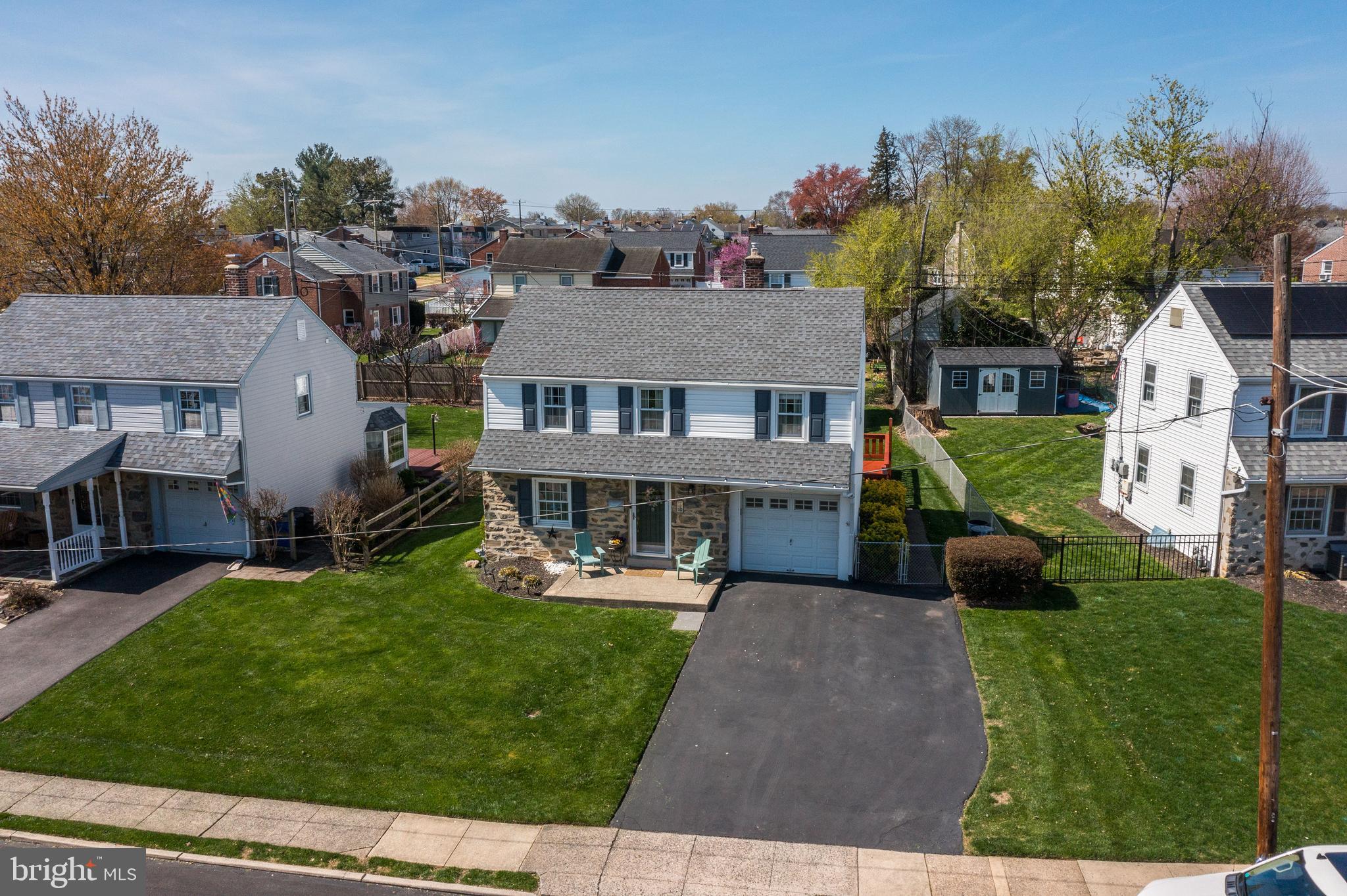 409 Holmes Road Morton, PA 19070 - Photo 40 of 55 an aerial view of a house with garden