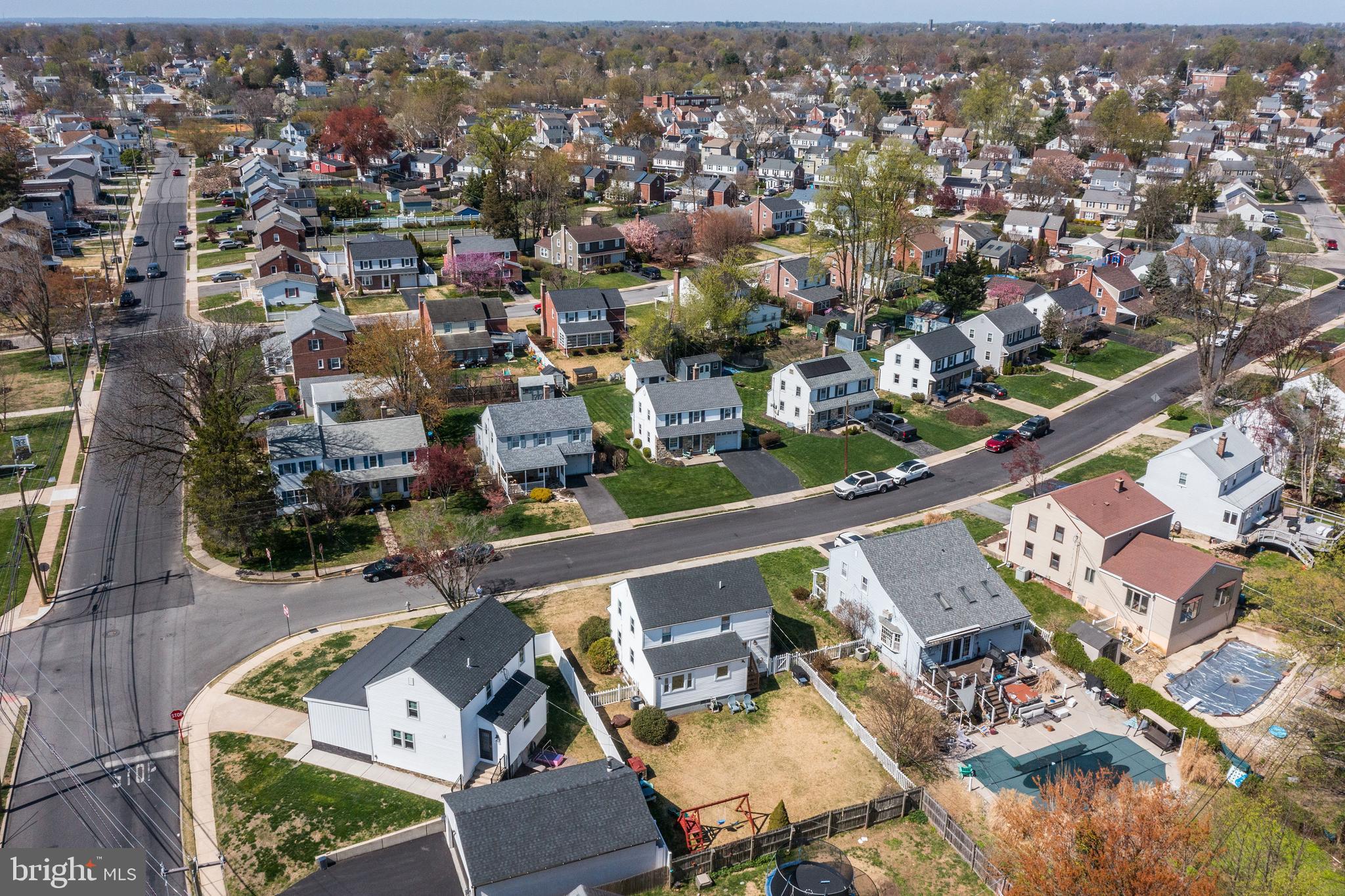 409 Holmes Road Morton, PA 19070 - Photo 44 of 55 an aerial view of a city with lots of residential buildings