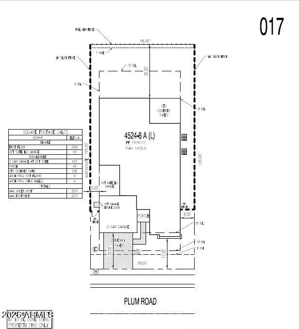 6990 West Plum Road Peoria, AZ 85383 - Photo 2 of 3 Plot Plan
