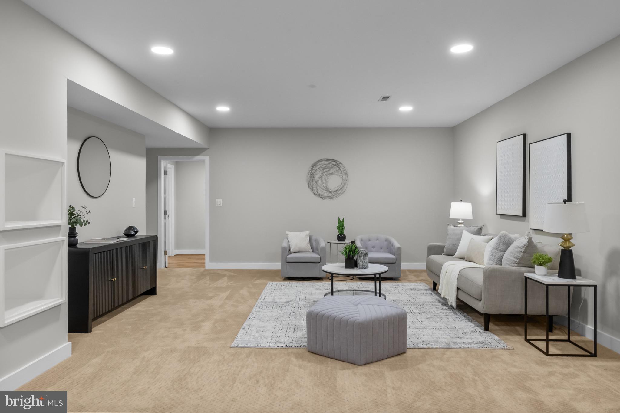 12713 Greenbriar Road Potomac, MD 20854 - Photo 78 of 107 Basement has recessed lights throughout.