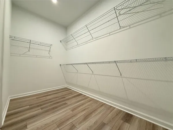 a view of a room with empty racks