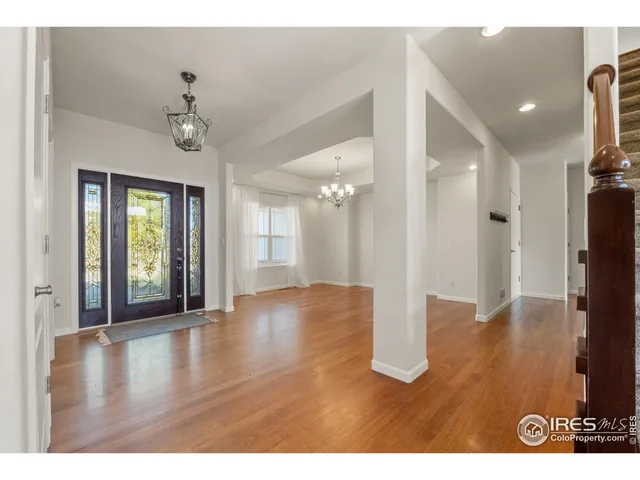 a view interior of the house and chandelier