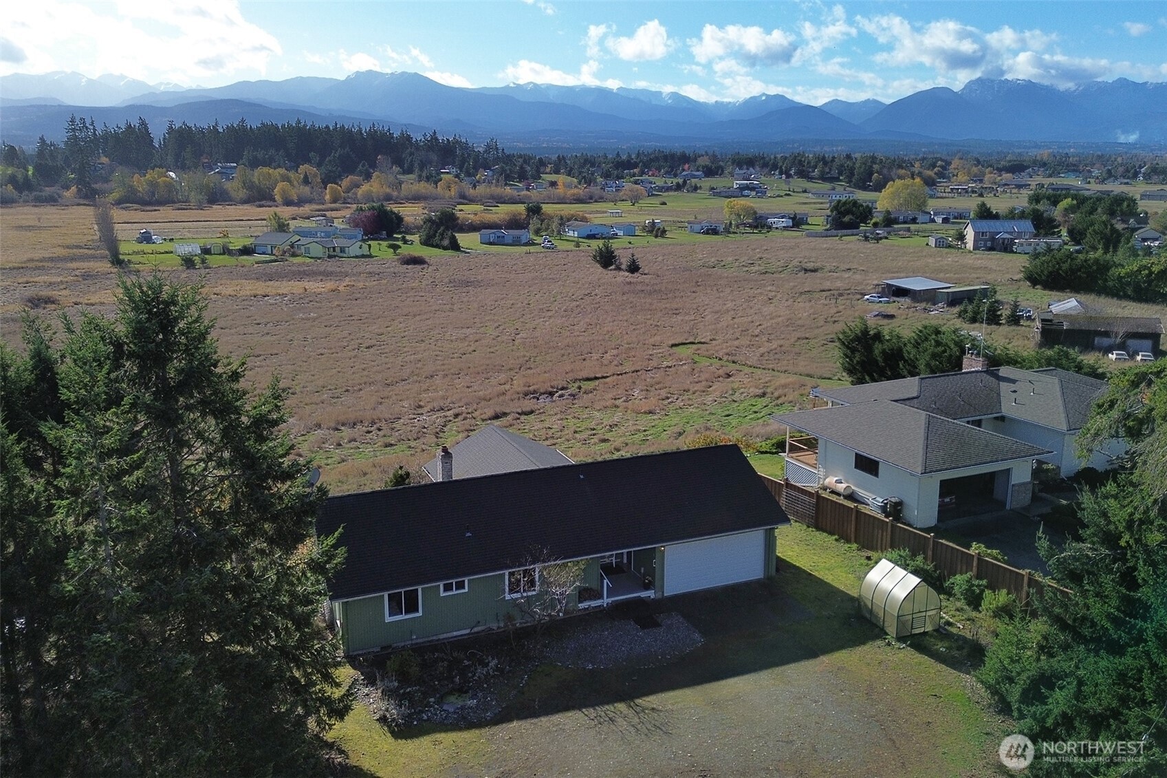 62 Hogback Road Sequim, WA 98382 - Photo 36 of 40 an aerial view of a house