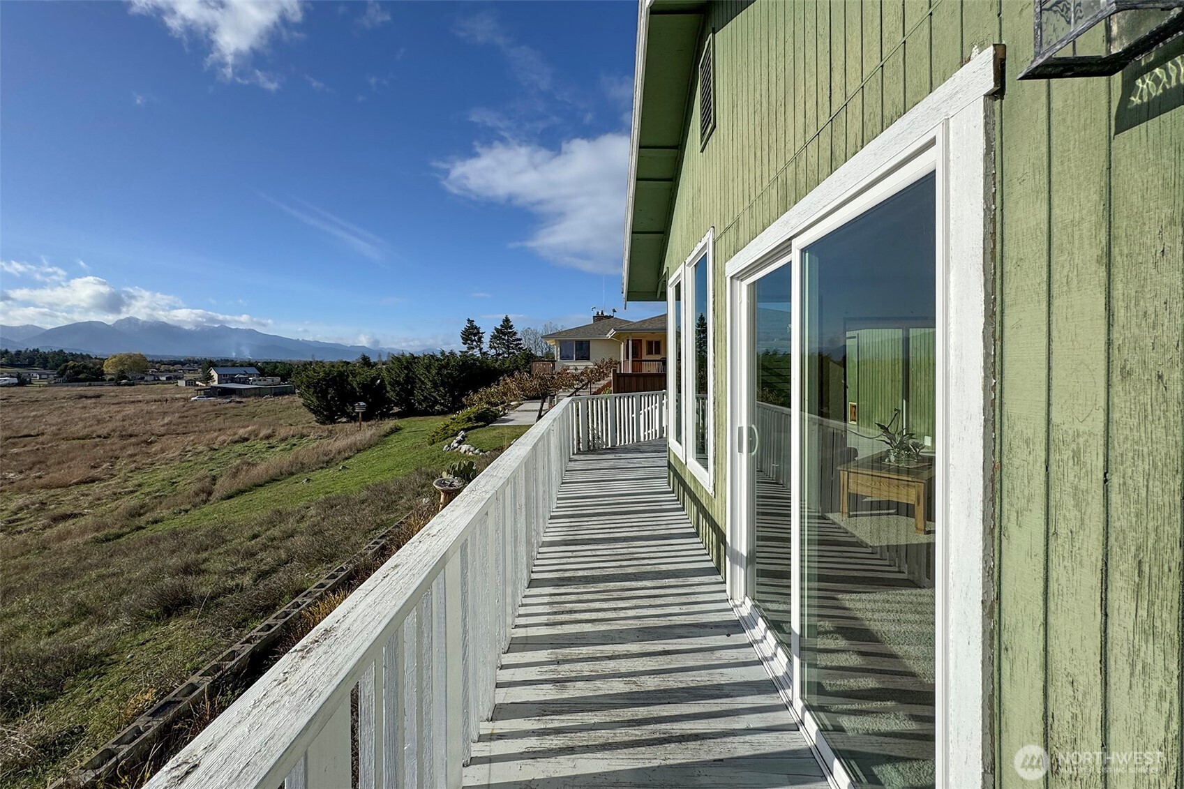 62 Hogback Road Sequim, WA 98382 - Photo 9 of 40 a view of a balcony with an outdoor space