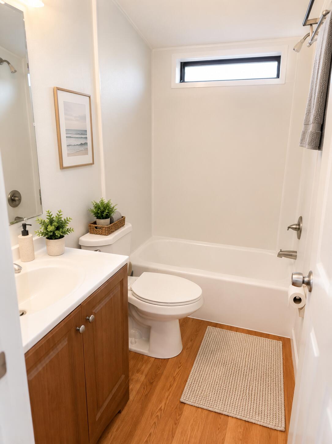 2547 Chatham Way Northeast Palm Bay, FL 32905 - Photo 21 of 24 a bathroom with a sink a toilet and shower
